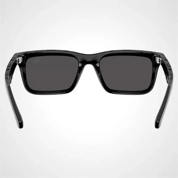 New Burberry Sunglasses Black Square Interior Classic Check Arms 53mm Gray Lens - Picture 5 of 7